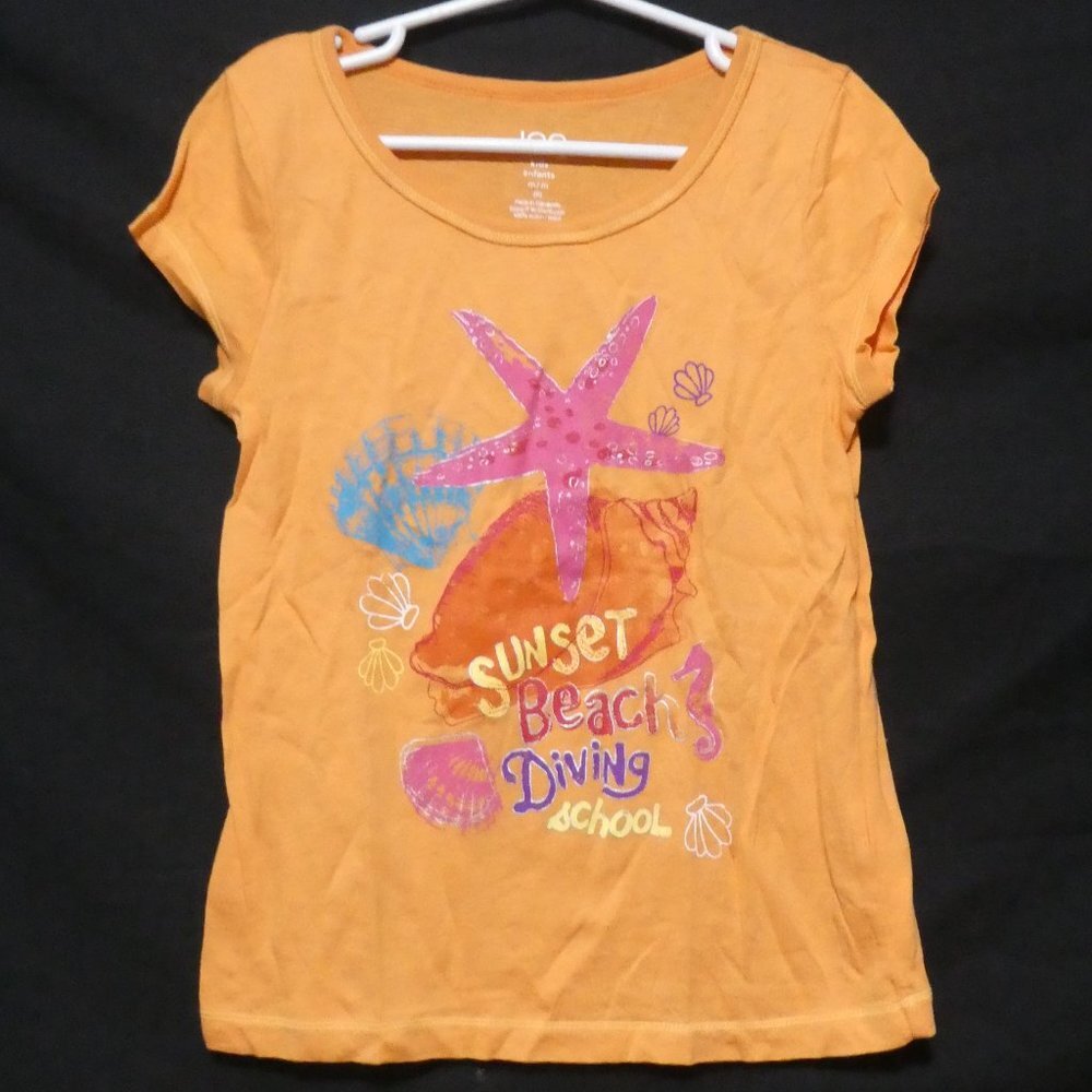 JOE FRESH STYLE KIDS | medium 8 | Orange Graphic Short Sleeve Tee / T-Shirt